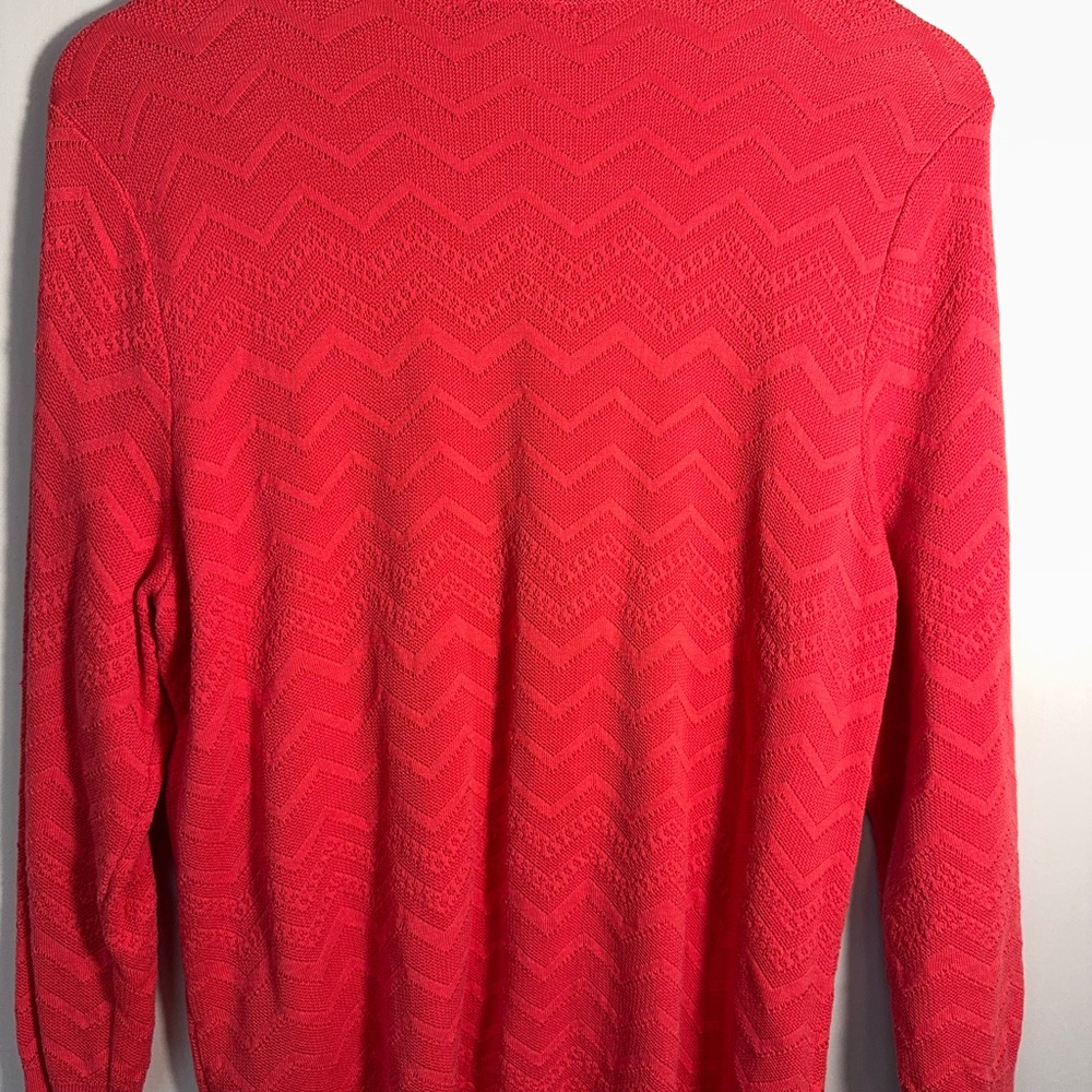 Talbots Women's Pink Chevron lightweight Cardigan‎ - Picture 4 of 7
